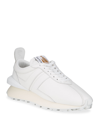 Lanvin Men's Jl Leather Low-top Sneakers In White