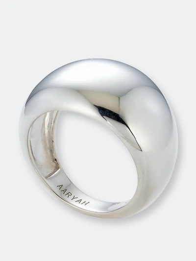 Aaryah Orb Ring Sterling Silver In Grey