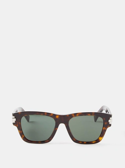 Dior Blacksuit Si Square-frame Tortoiseshell Acetate Sunglasses In Green