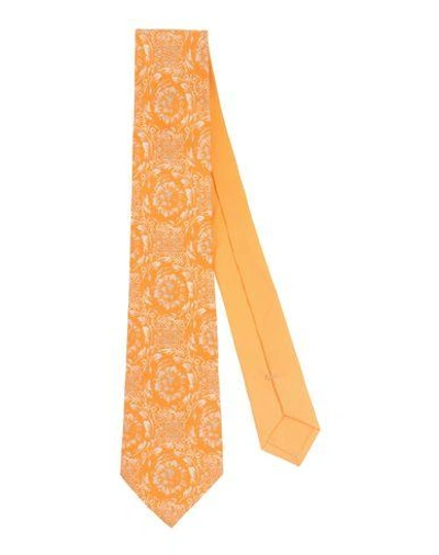 Versace Ties In Orange