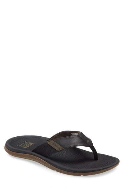 Reef Men's Santa Ana Padded & Waterproof Flip-flop Sandal Men's Shoes In Black