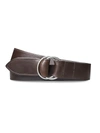 Shinola Double Ring Leather Belt In Dark Brown