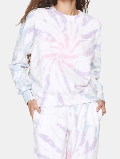 Spiritual Gangster Bridget Tie-dyed Sweatshirt In Pastel Swirl Tie Dye