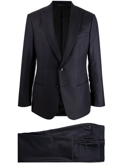 Giorgio Armani Two-button Soft Basic Suit, Navy In Dark Blue