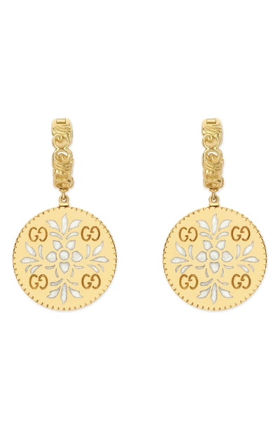 Gucci 18k Yellow Gold Large Icon Blooms Stud Earrings