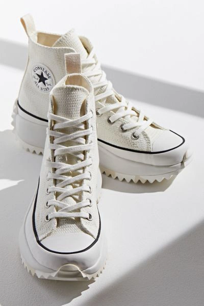 Converse Run Star Hike High-top Canvas Trainers In Ivory