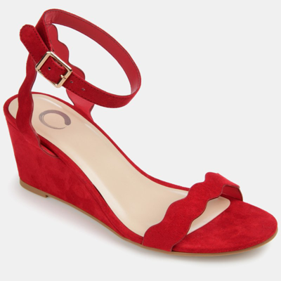 Journee Collection Collection Women's Loucia Wedge In Red