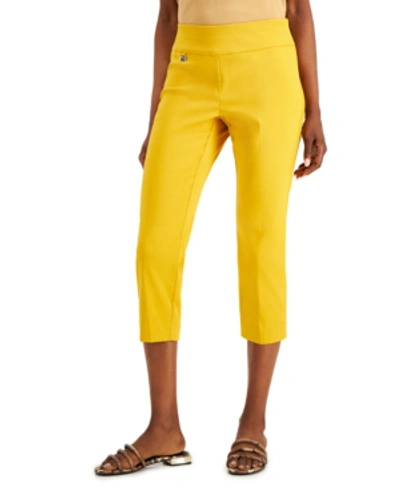 Alfani Essential Capri Pull-on With Tummy-control, Regular & Petite Sizes, Created For Macy's In Marigold Petal