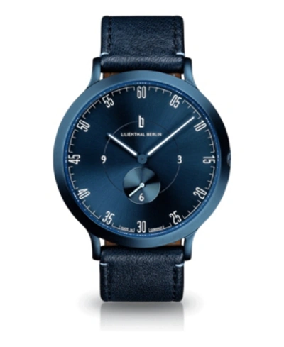 Lilienthal Berlin L1 All Blue Leather Watch 42mm In Navy