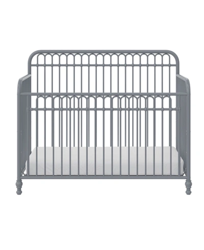 Little Seeds Ivy 3-in-1 Convertible Metal Crib In Dove Gray