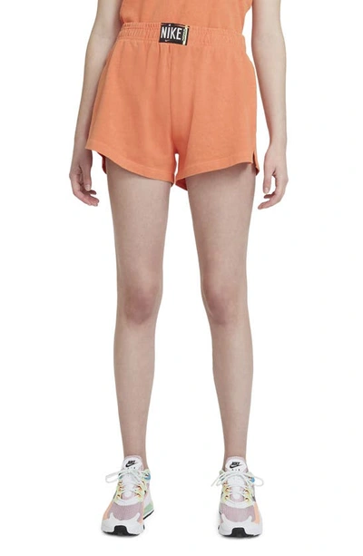 Nike Sportswear Women's Shorts In Atomic Orange/ Black