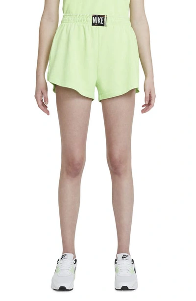 Nike Sportswear Women's Washed Shorts In Ghost Green/ Black
