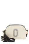 The Marc Jacobs Shutter Leather Crossbody Bag In Ivory Multi