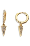 The M Jewelers The Pavé Zoe Hoop Earrings In Gold
