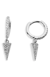 The M Jewelers The Pavé Zoe Hoop Earrings In Silver