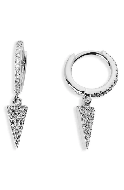 The M Jewelers The Pavé Zoe Hoop Earrings In Silver