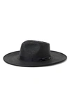 Brixton Jo Straw Rancher Hat In Black