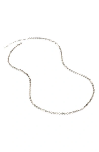 Monica Vinader 22-inch Bombato Chain In Silver