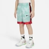 Nike Elite Super Big Kids' Basketball Shorts In Glacier Blue,tropical Twist,university Red,black