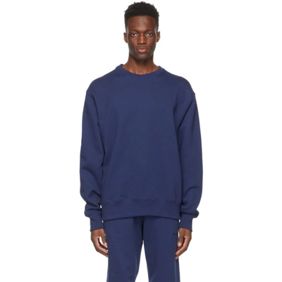 Adidas Originals By Pharrell Williams X Pharrell Williams Crew Neck Cotton Sweatshirt In Blue