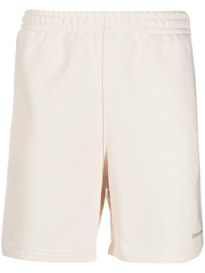 Adidas Originals X Pharrell Williams Basics Cotton Shorts In Ecru Tint
