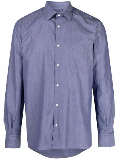 Aspesi Men's Blue Cotton Shirt