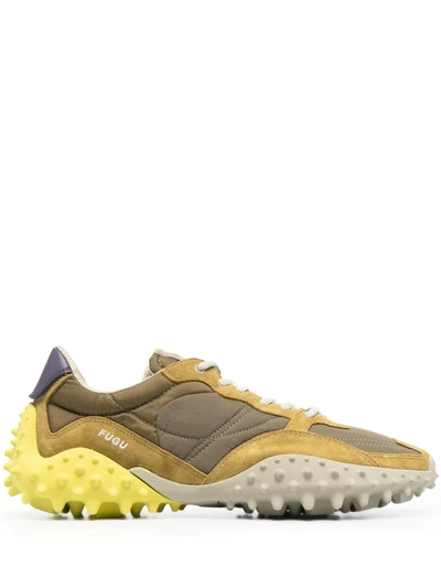 Eytys Fugu Studded-sole Sneakers In Yellow