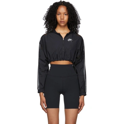 Mirar fijamente aliviar Claraboya Nike Air Women's Crop Running Jacket In Black/reflective Silver | ModeSens