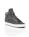 Philipp Plein Hi-top Sneakers "cool Man" In Grey/black Nickel