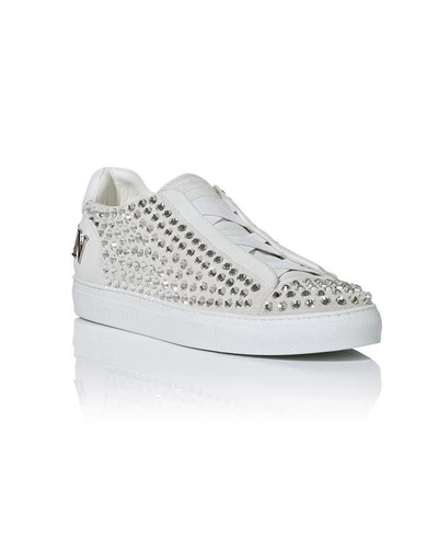 Philipp Plein Lo-top Sneakers "arnold" In White/nickel
