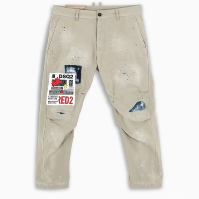 Dsquared2 Beige Patchwork Trousers