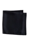 Nordstrom Rack Solid Silk Pocket Square In Black