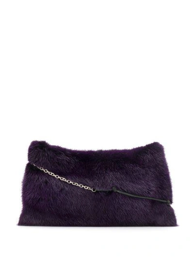 Prada Bag Medium Purple Fur Fox In Nero