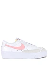 Nike Blazer Low Platform Lace-up Sneakers In White