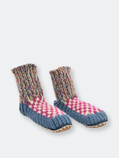 Ariana Bohling Berkley Knit Slipper Sock Blue