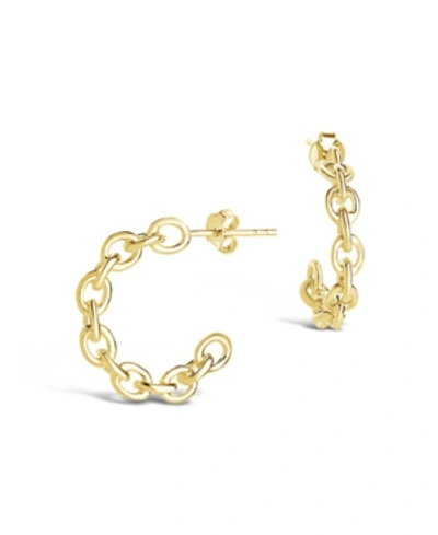 Sterling Forever 14k Gold Plated Sterling Silver Open Link Hoop Earrings