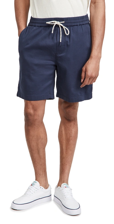 Faherty Essential Drawstring Shorts In Weathered Navy