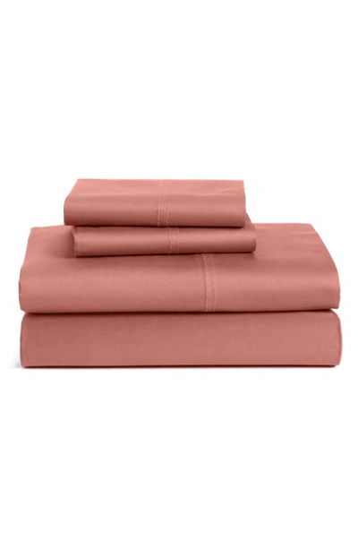 Nordstrom 400 Thread Count Organic Cotton Sateen Sheet Set In Rust Khaya