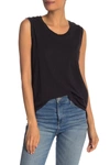 Madewell Whisper Cotton Pocket Muscle Tank In True Black