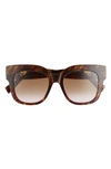 Fendi 51mm Sunglasses In Brown Red Gradient