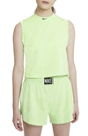 Nike Sportswear Crop Tank In Ghost Green/black