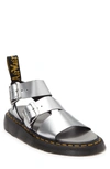 Dr. Martens' Womens Silver Grpyhon Quad Strappy Leather Sandals 3