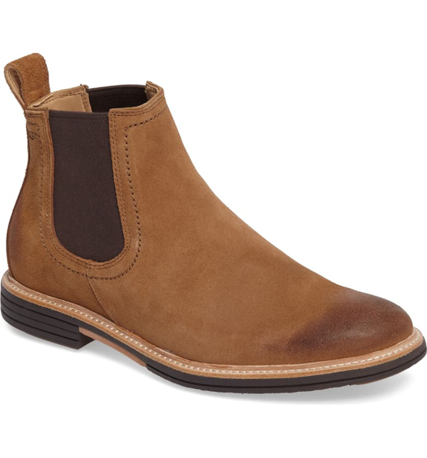 chestnut suede chelsea boots