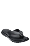 Cole Haan Men's Zerogrand Thong Sandal Men's Shoes In Black Leather/ Black