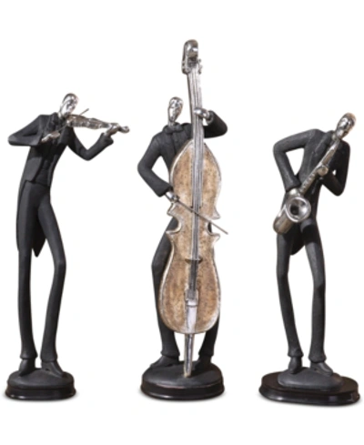 Uttermost Musicians Set Of 3 Decorative Figurines In White