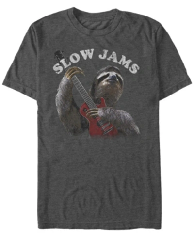 Fifth Sun Men's Slow Jams Short Sleeve Crew T-shirt In Charcoal Heather