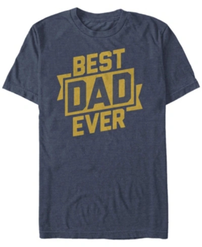 Fifth Sun Men's Best Dad Ever Short Sleeve Crew T-shirt In Navy Heather