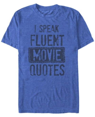 Fifth Sun Men's Speak Movies Short Sleeve Crew T-shirt In Royal Heather