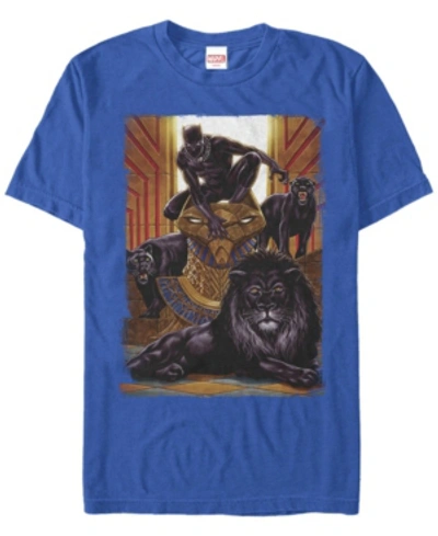 Fifth Sun Men's King Panther Short Sleeve Crew T-shirt In Royal