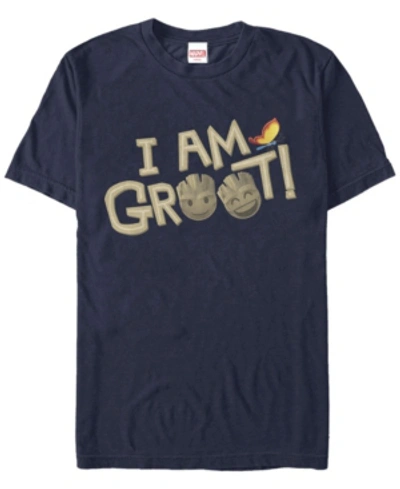 Fifth Sun Men's Groot Emoji Short Sleeve Crew T-shirt In Navy